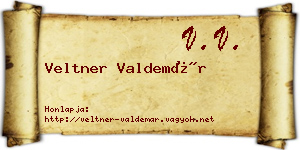 Veltner Valdemár névjegykártya
